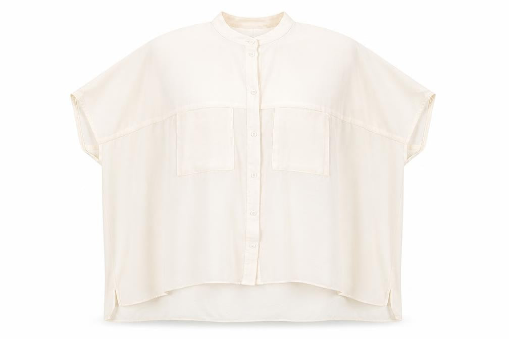 Womens UK Size 6 ASOS Ivory Basic Button-Up