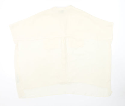 Womens UK Size 6 ASOS Ivory Basic Button-Up
