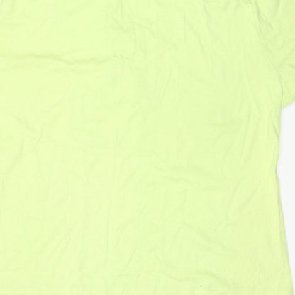 Stephanie Rogers Womens Green Cotton Basic T-Shirt Size 3XL V-Neck