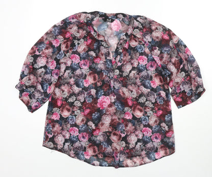 Womens UK Size 10 K&D London Multicoloured Basic Blouse