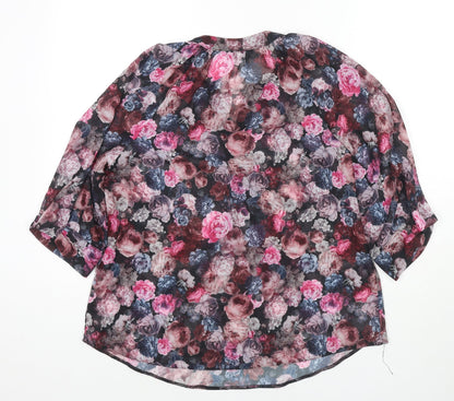 Womens UK Size 10 K&D London Multicoloured Basic Blouse