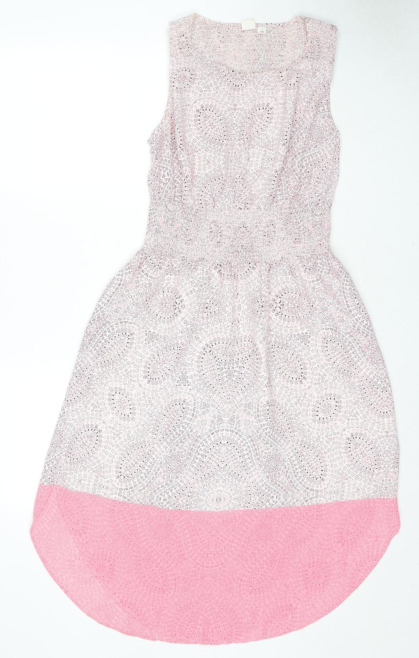 Gap Womens Pink Geometric Polyester Trapeze & Swing Size S Round Neck Pullover