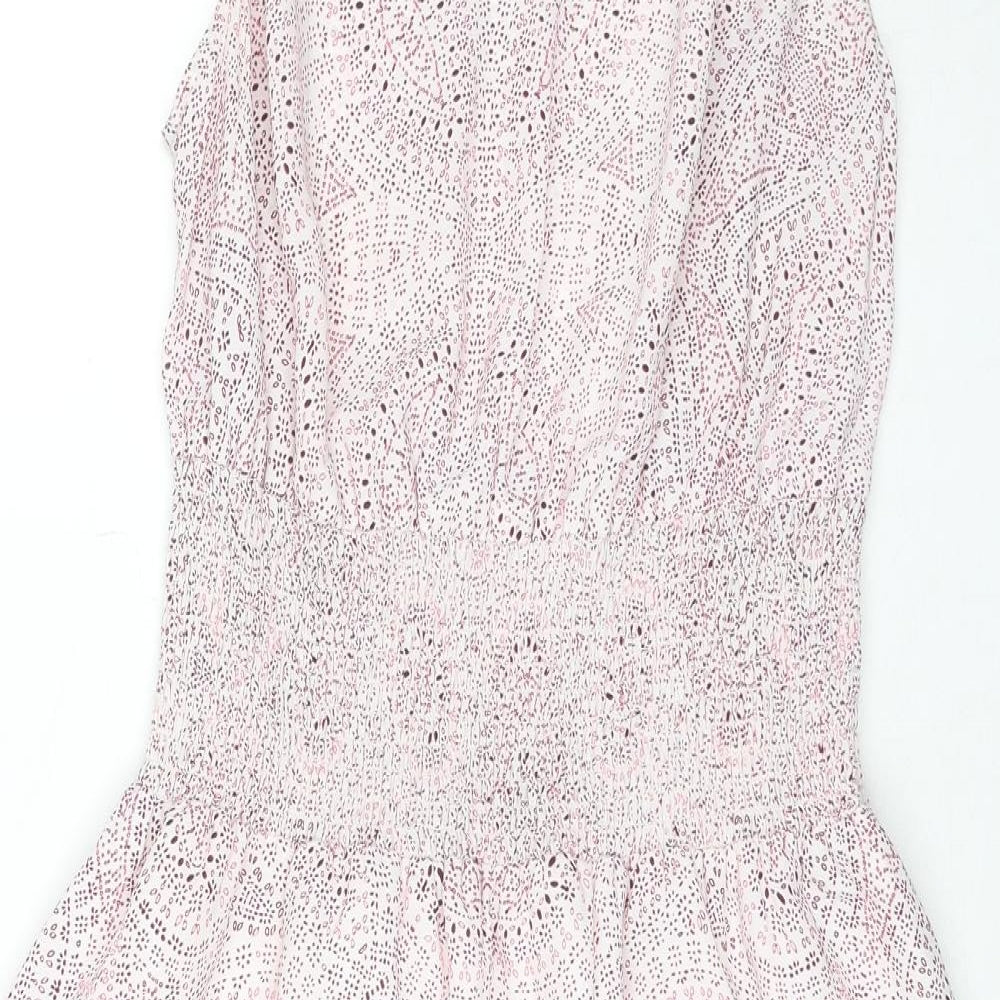 Gap Womens Pink Geometric Polyester Trapeze & Swing Size S Round Neck Pullover