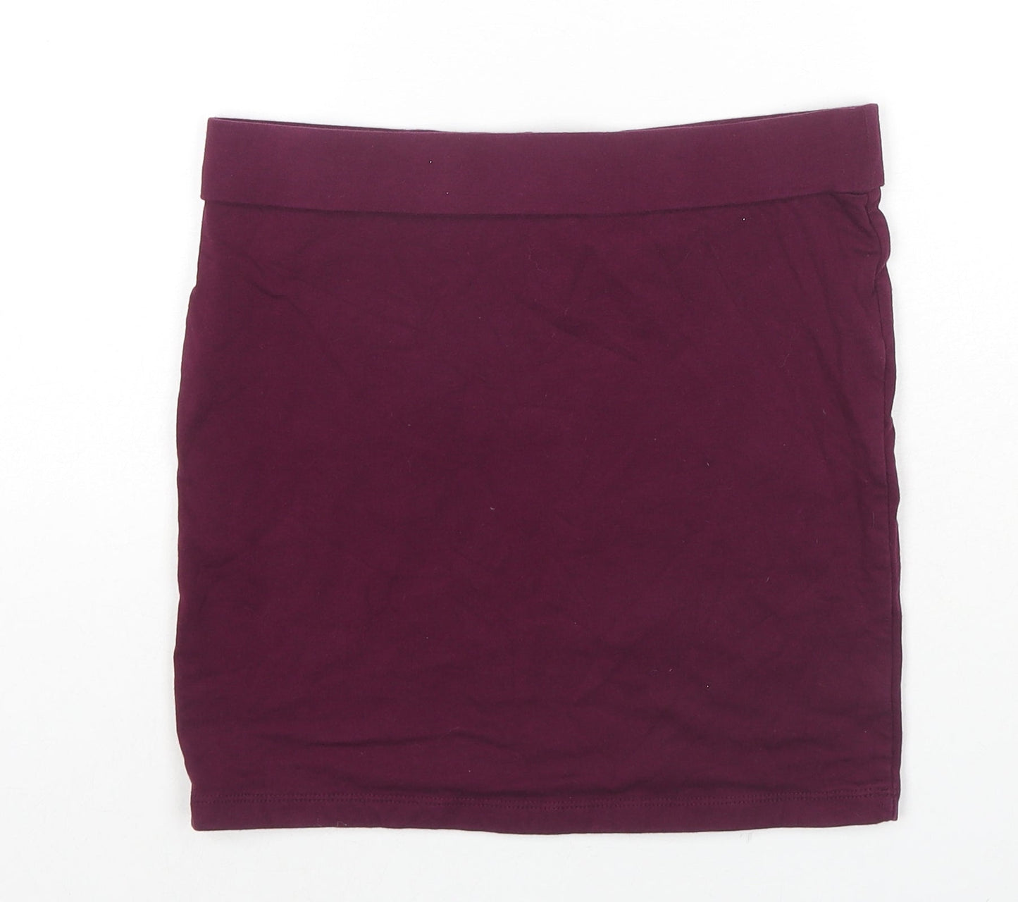 FOREVER 21 Womens Purple Cotton A-Line Skirt Size L