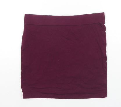 FOREVER 21 Womens Purple Cotton A-Line Skirt Size L