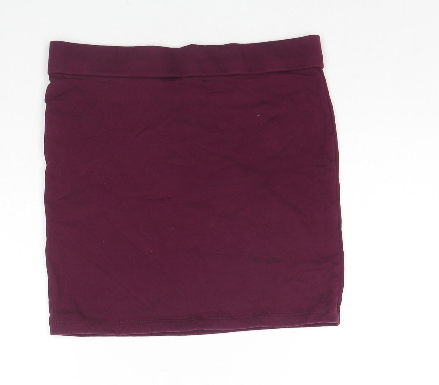FOREVER 21 Womens Purple Cotton A-Line Skirt Size L