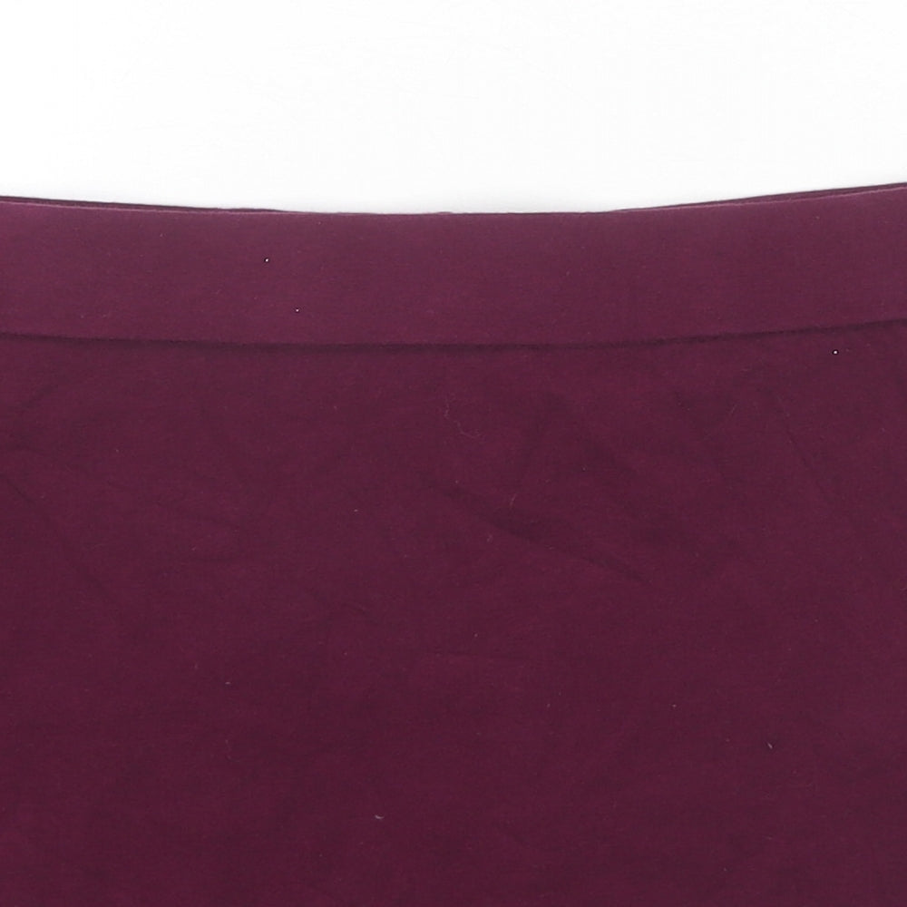 FOREVER 21 Womens Purple Cotton A-Line Skirt Size L