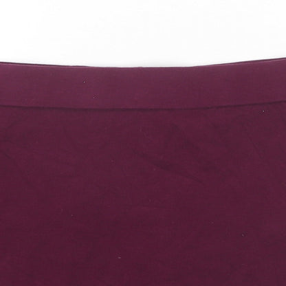 FOREVER 21 Womens Purple Cotton A-Line Skirt Size L