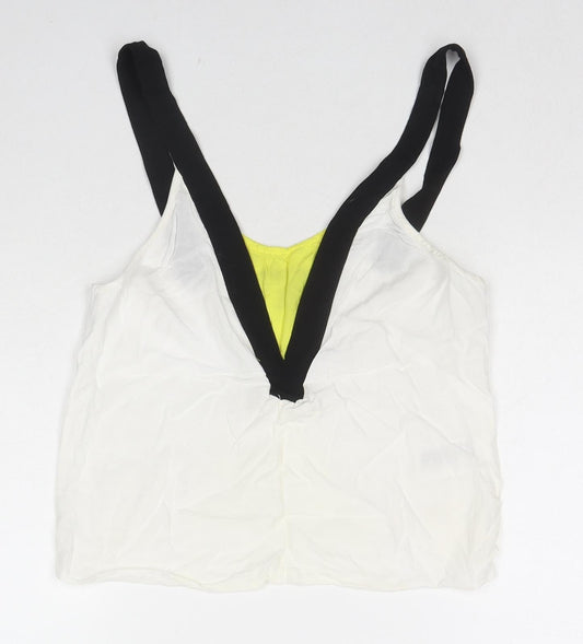 Womens UK Size 6 H&M White Basic Tank