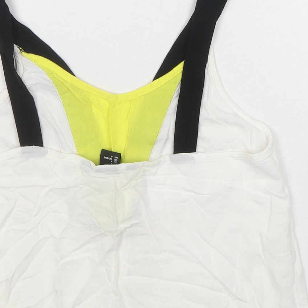 Womens UK Size 6 H&M White Basic Tank