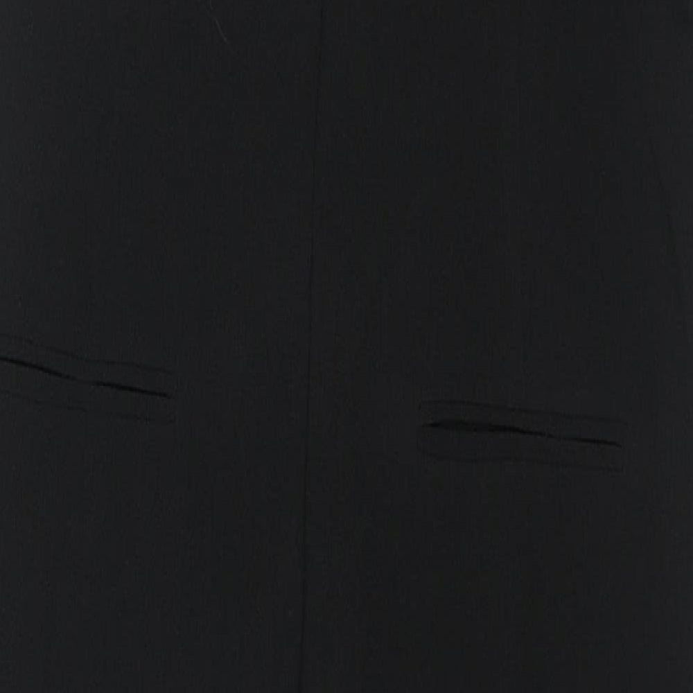 FOREVER 21 Womens Black Polyester Jumpsuit One-Piece Size S L28 in Zip