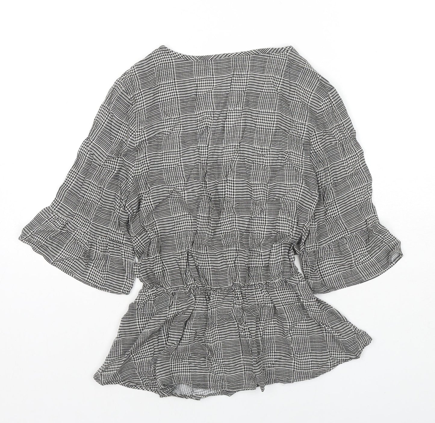 Womens UK Size 8 H&M Black Basic Blouse