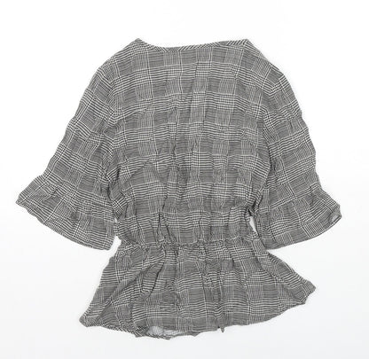 Womens UK Size 8 H&M Black Basic Blouse