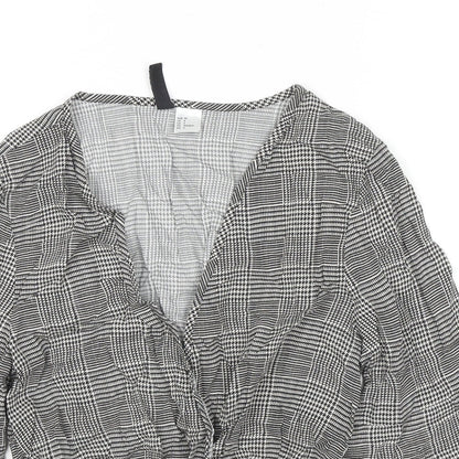 Womens UK Size 8 H&M Black Basic Blouse