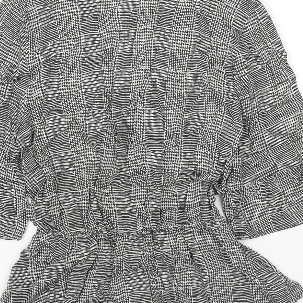 Womens UK Size 8 H&M Black Basic Blouse