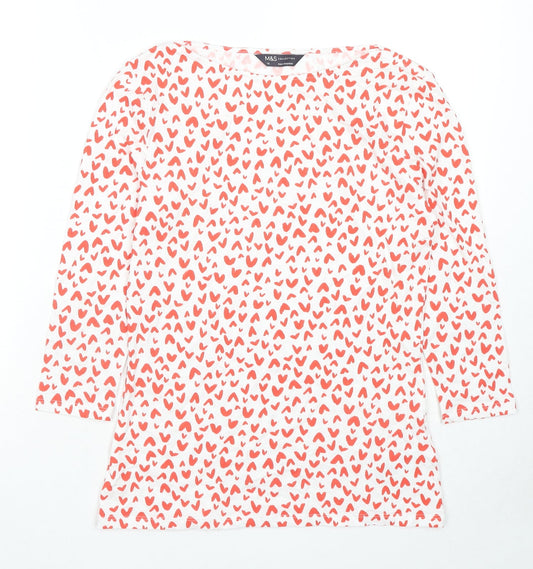 Womens UK Size 10 Marks and Spencer Multicoloured Basic T-Shirt