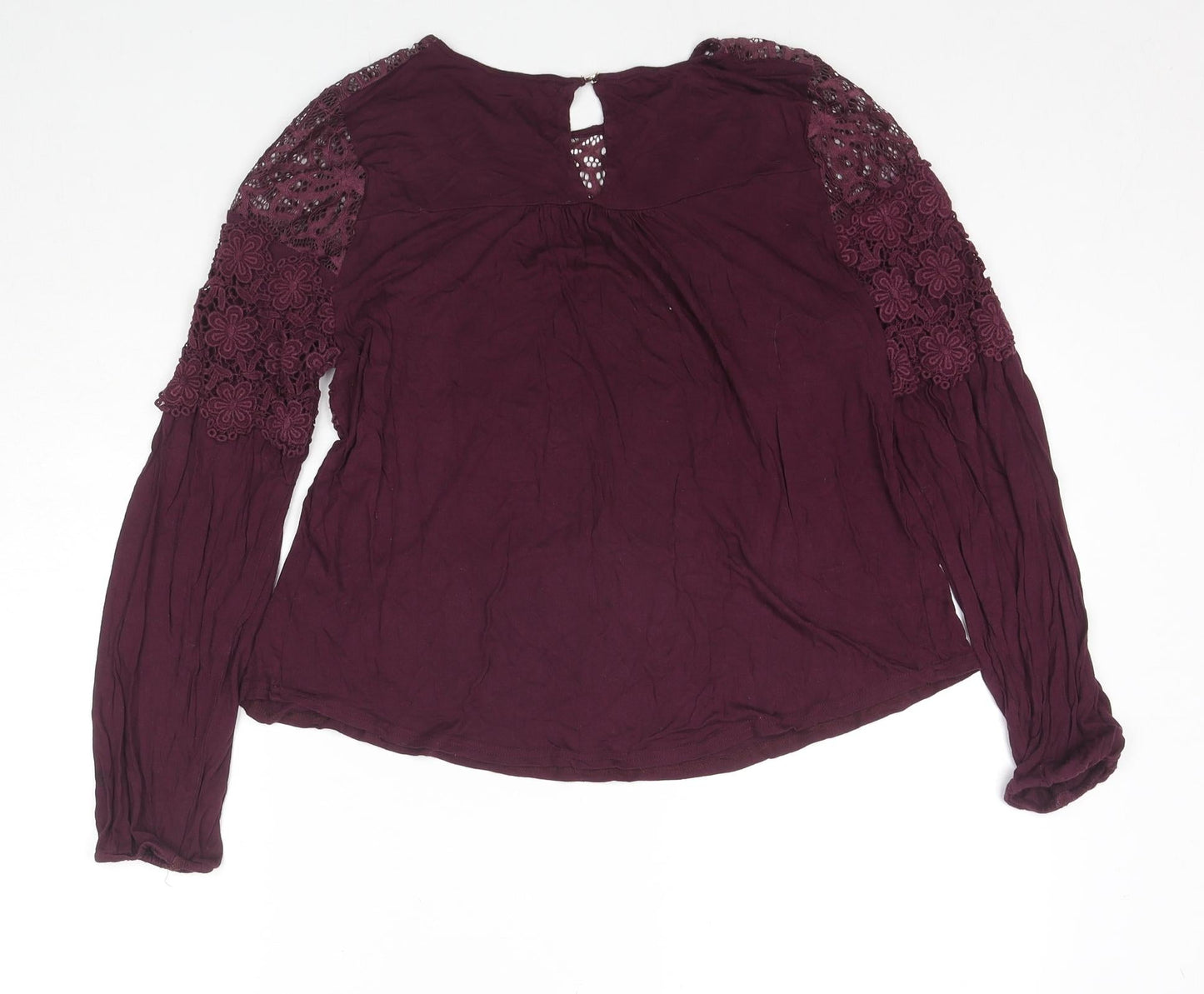 Womens UK Size S Oasis Purple Basic Button-Up