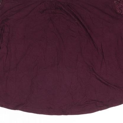 Womens UK Size S Oasis Purple Basic Button-Up