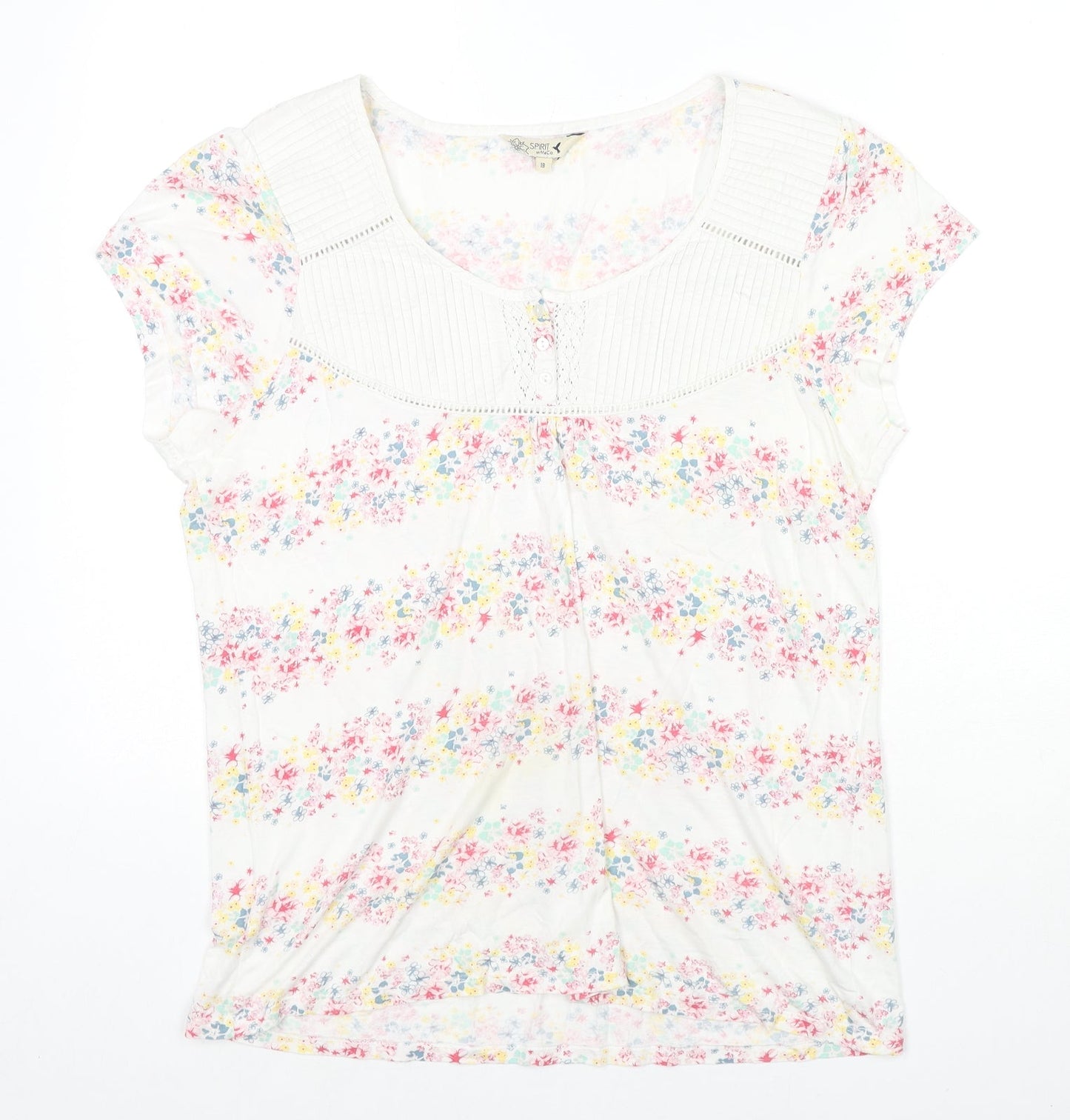 Womens UK Size 18 M&Co White Basic T-Shirt