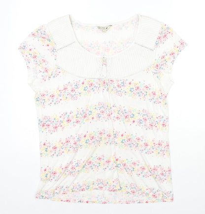 Womens UK Size 18 M&Co White Basic T-Shirt