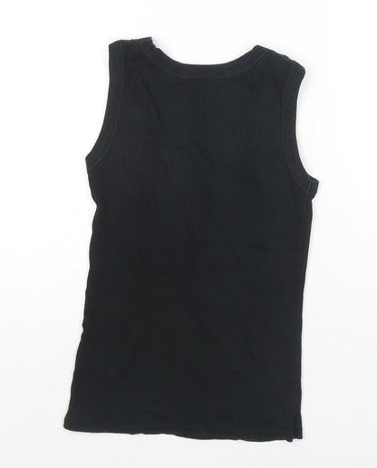 Womens UK Size S Marks and Spencer Black Basic Tank