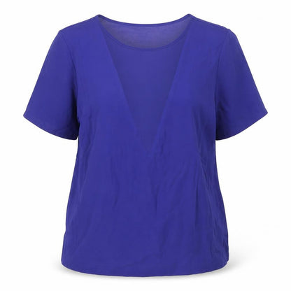 Womens UK Size 12 Warehouse Blue Basic Blouse