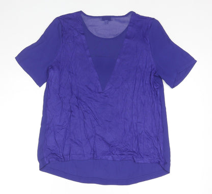 Womens UK Size 12 Warehouse Blue Basic Blouse
