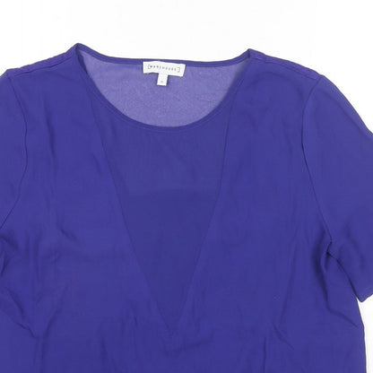 Womens UK Size 12 Warehouse Blue Basic Blouse