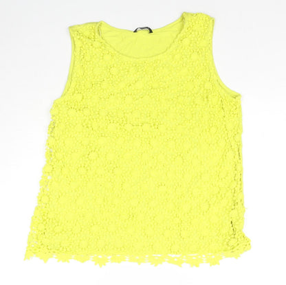 Womens UK Size 20 Roman Yellow Basic Tank