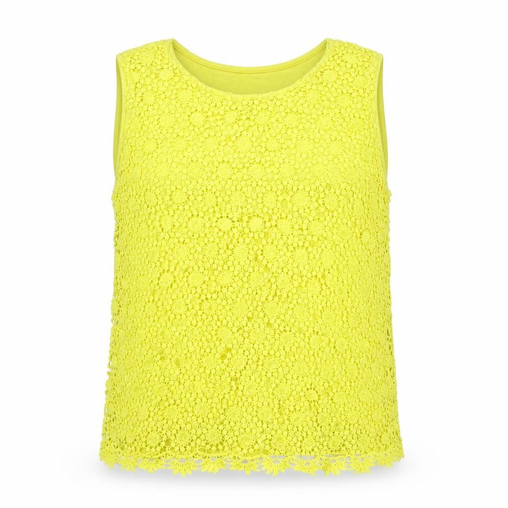 Womens UK Size 20 Roman Yellow Basic Tank