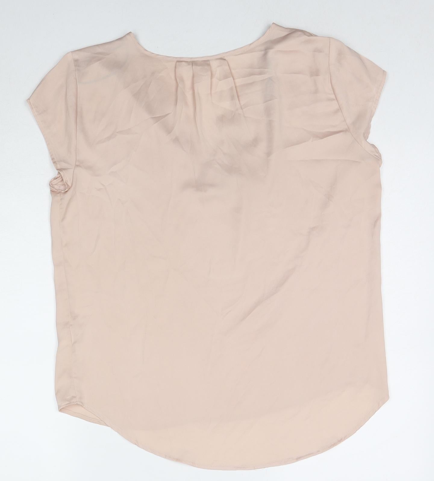 Womens UK Size 12 H&M Beige Basic Blouse