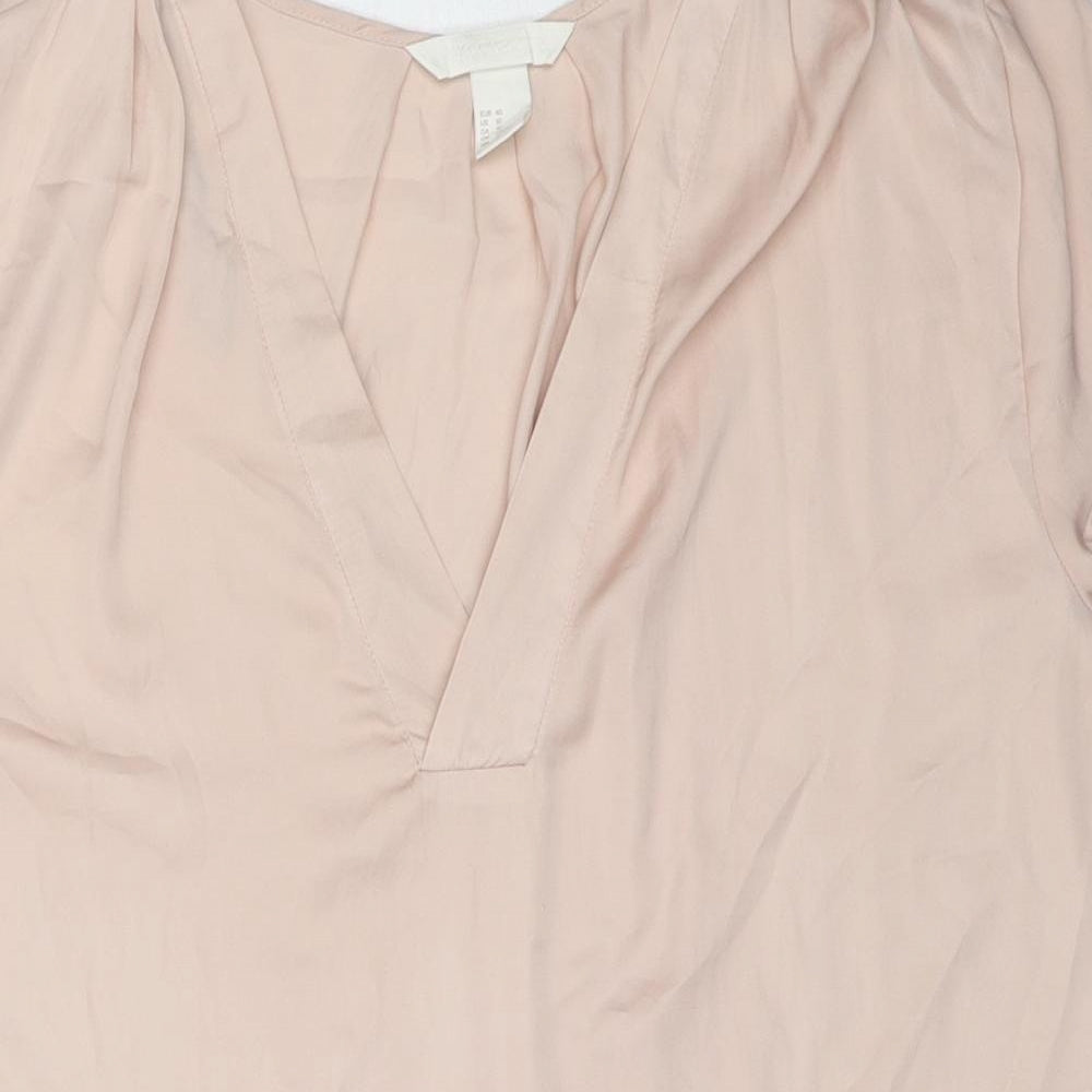 Womens UK Size 12 H&M Beige Basic Blouse
