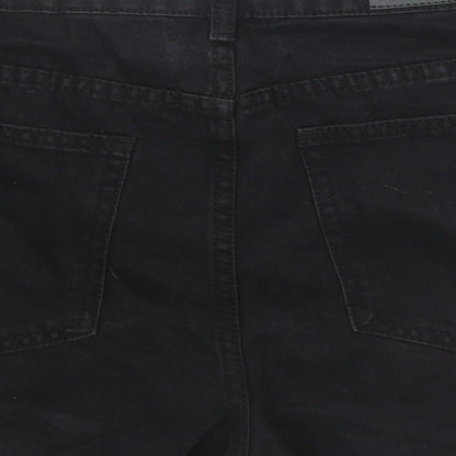 Nasty Gal Womens Black Cotton Cut-Off Shorts Size 12 L3 in Regular Zip