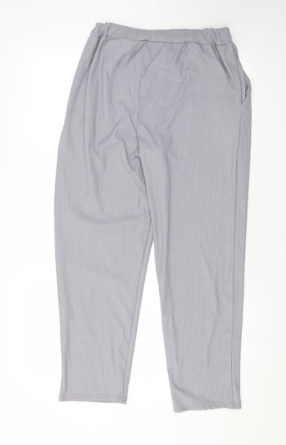 Womens UK Size M Misspap Regular Fit  Grey Trousers