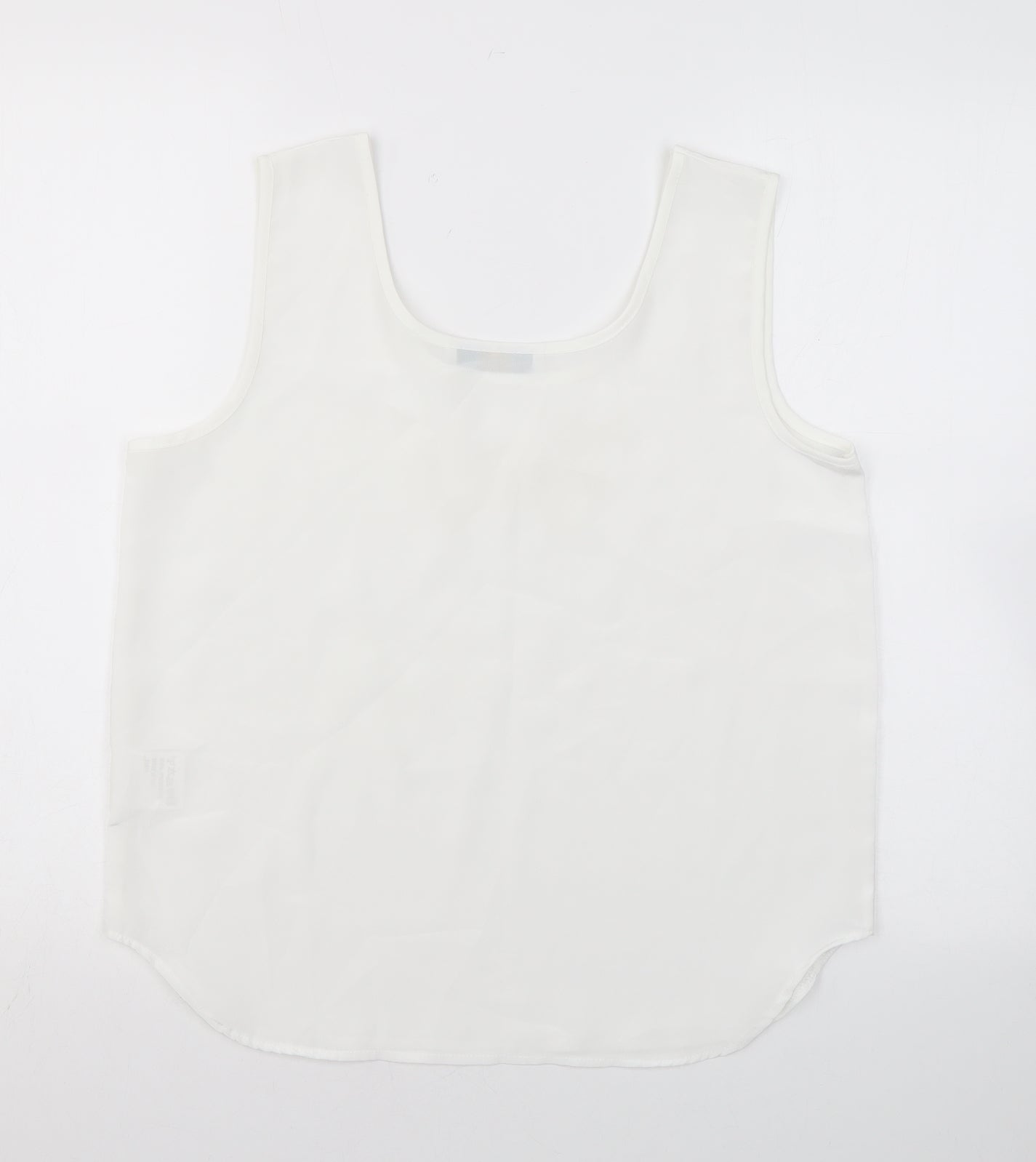 Womens UK Size 12 Heather Valley White Basic Tank