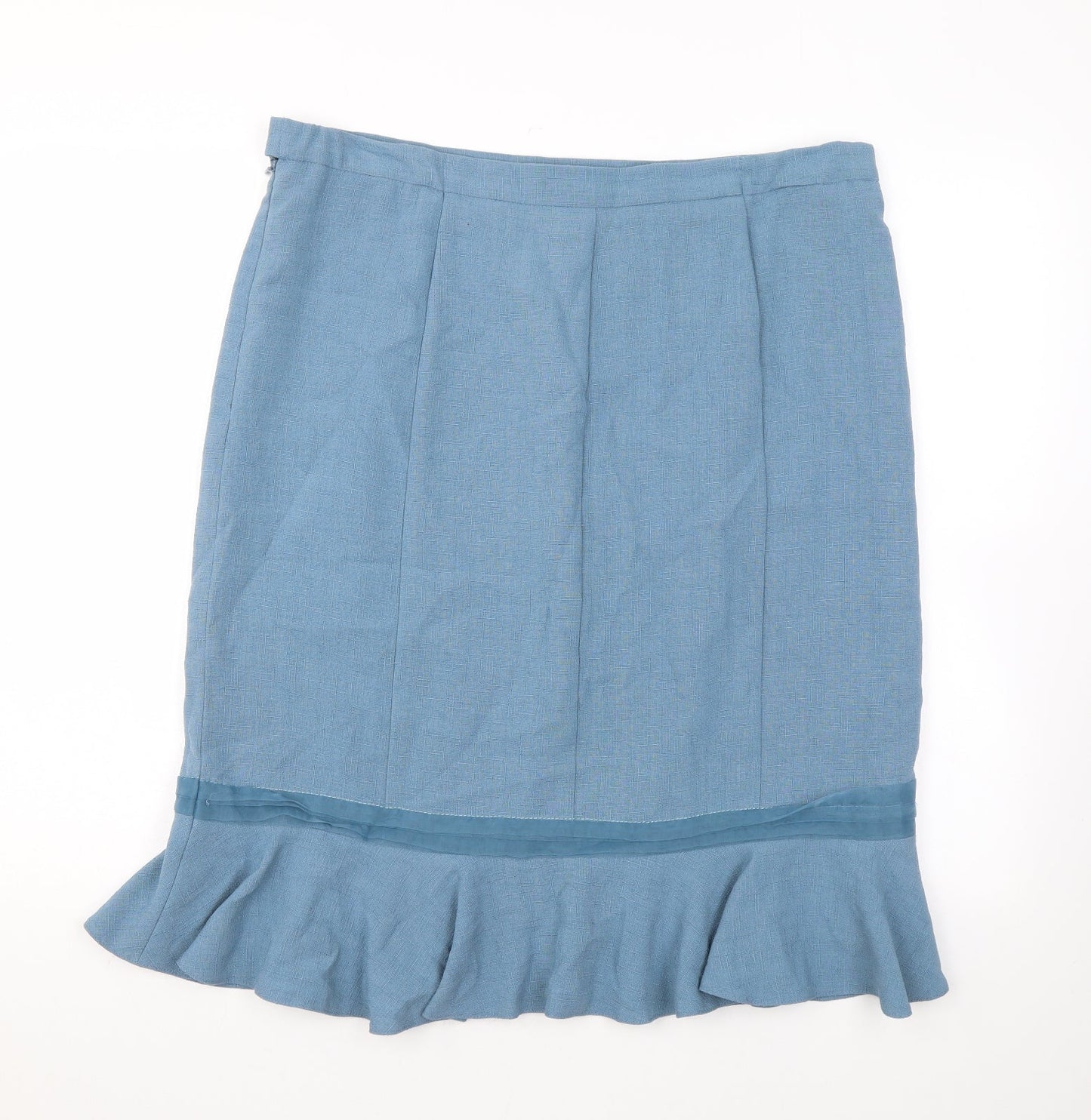 Klass Womens Blue Polyester Straight & Pencil Skirt Size 16 Zip