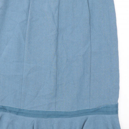 Klass Womens Blue Polyester Straight & Pencil Skirt Size 16 Zip