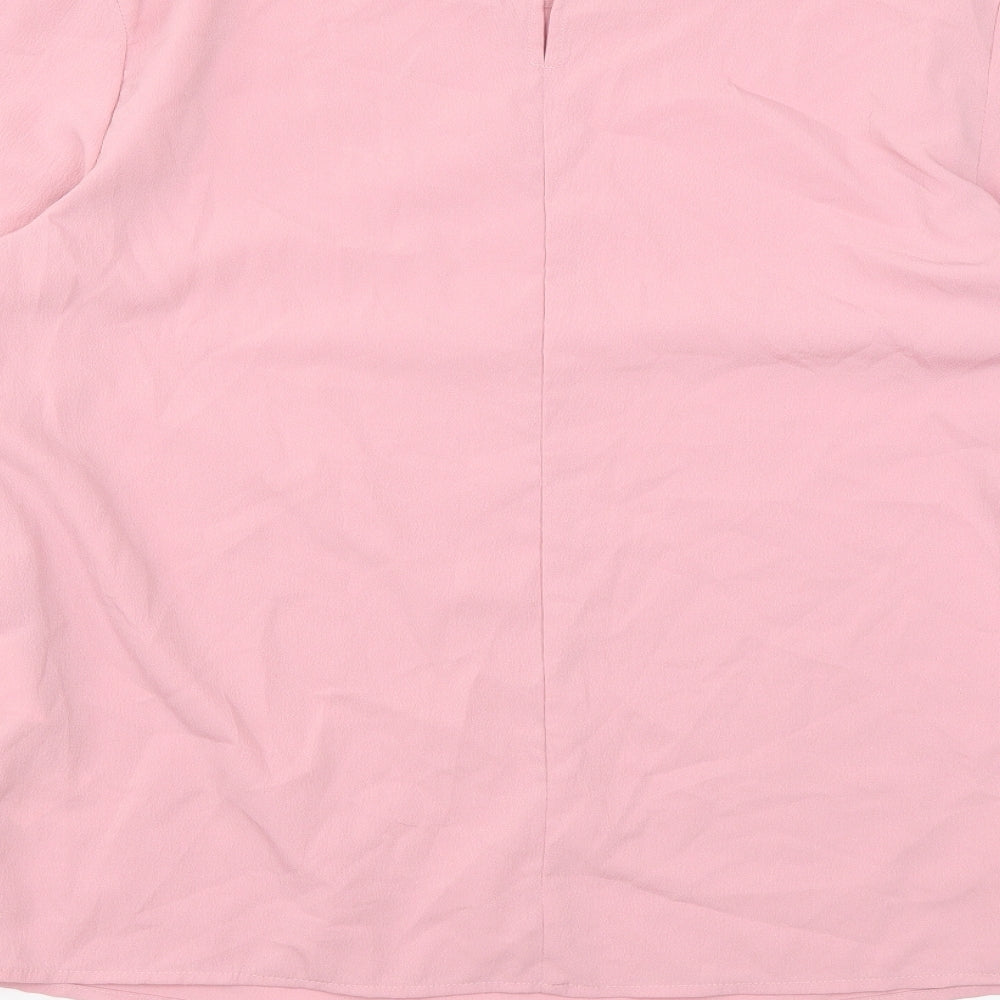 Womens UK Size S Pieces Pink Basic Blouse