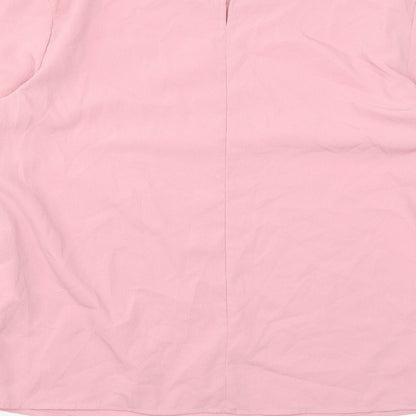 Womens UK Size S Pieces Pink Basic Blouse
