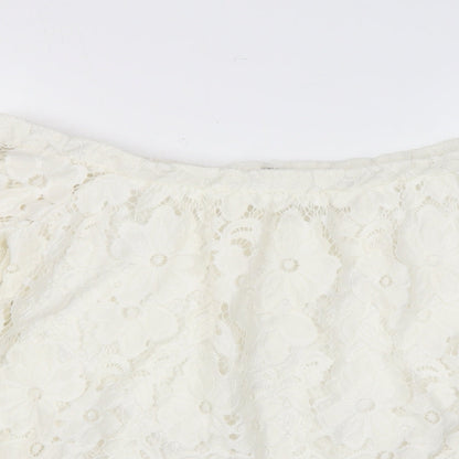 Womens UK Size 8 River Island Ivory Basic Blouse