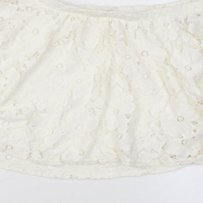 Womens UK Size 8 River Island Ivory Basic Blouse
