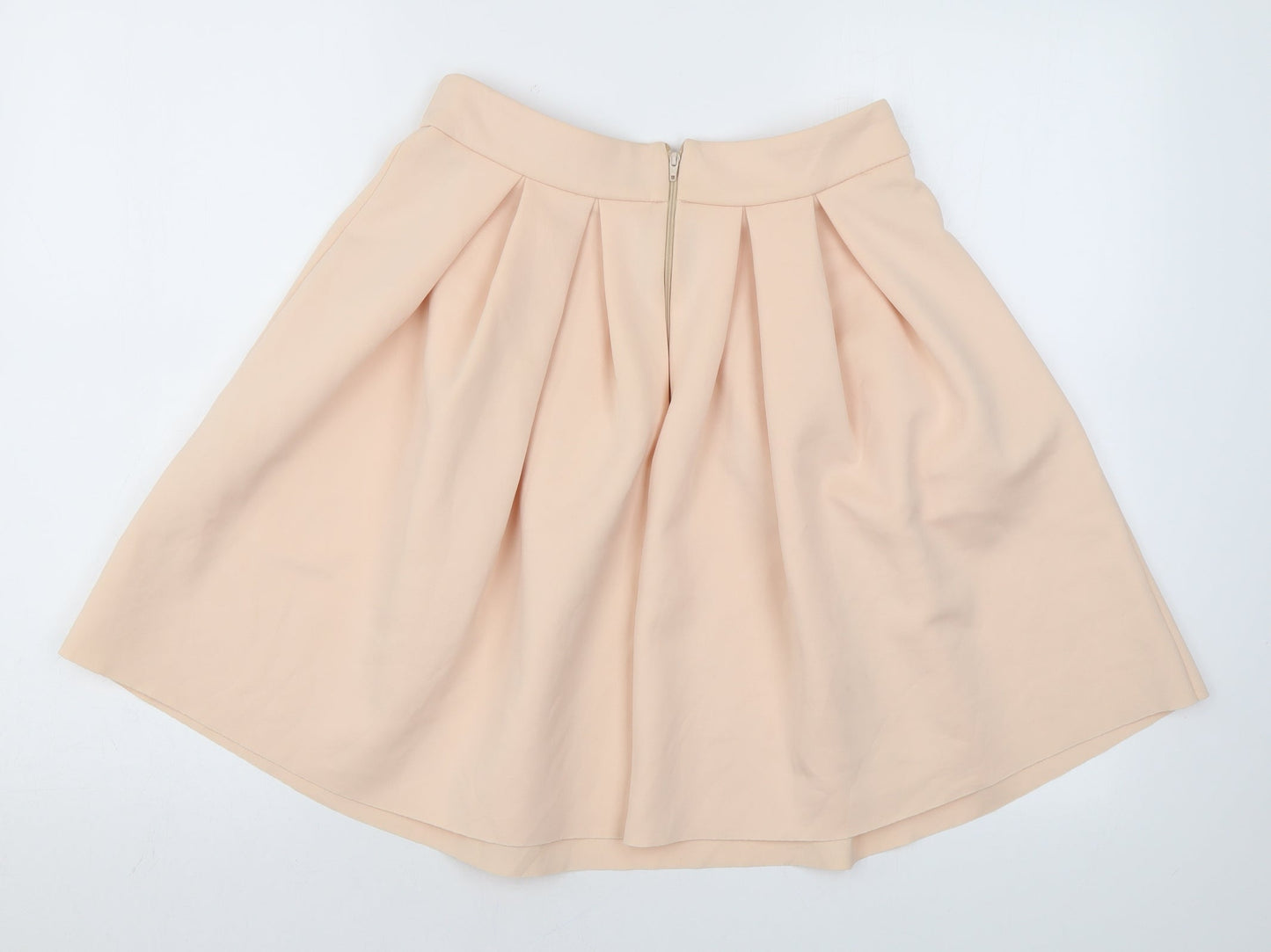ASOS Womens Pink Polyester Skater Skirt Size 8 Zip