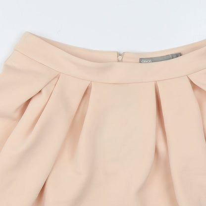 ASOS Womens Pink Polyester Skater Skirt Size 8 Zip