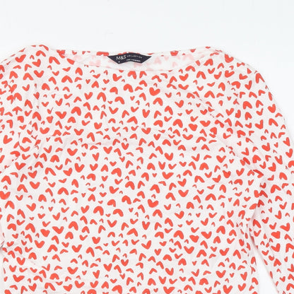 Womens UK Size 8 Marks and Spencer White Basic Blouse