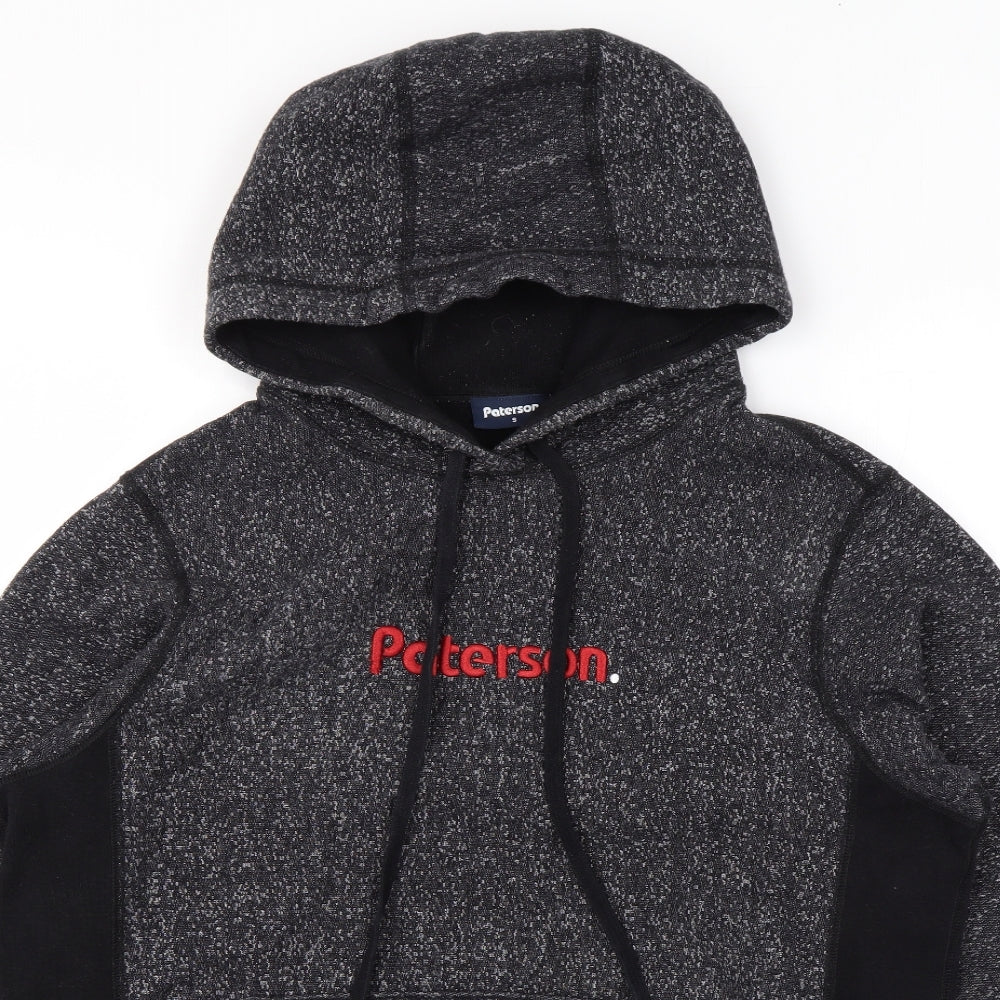 Paterson Mens Grey Cotton Pullover Hoodie Size S