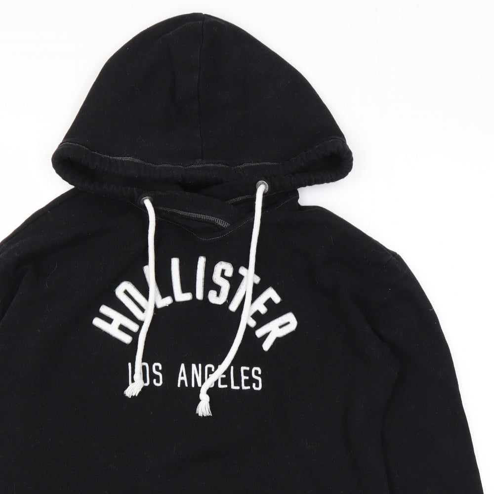 Hollister Womens Black Polyester Pullover Hoodie Size S Pullover