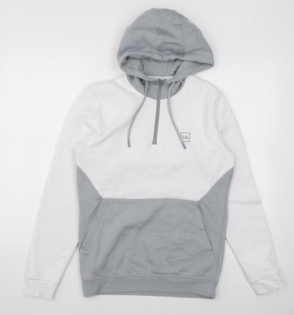 U.S Mens Grey Cotton Pullover Hoodie Size XS