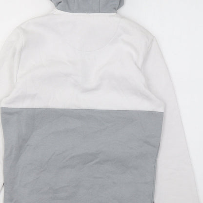U.S Mens Grey Cotton Pullover Hoodie Size XS