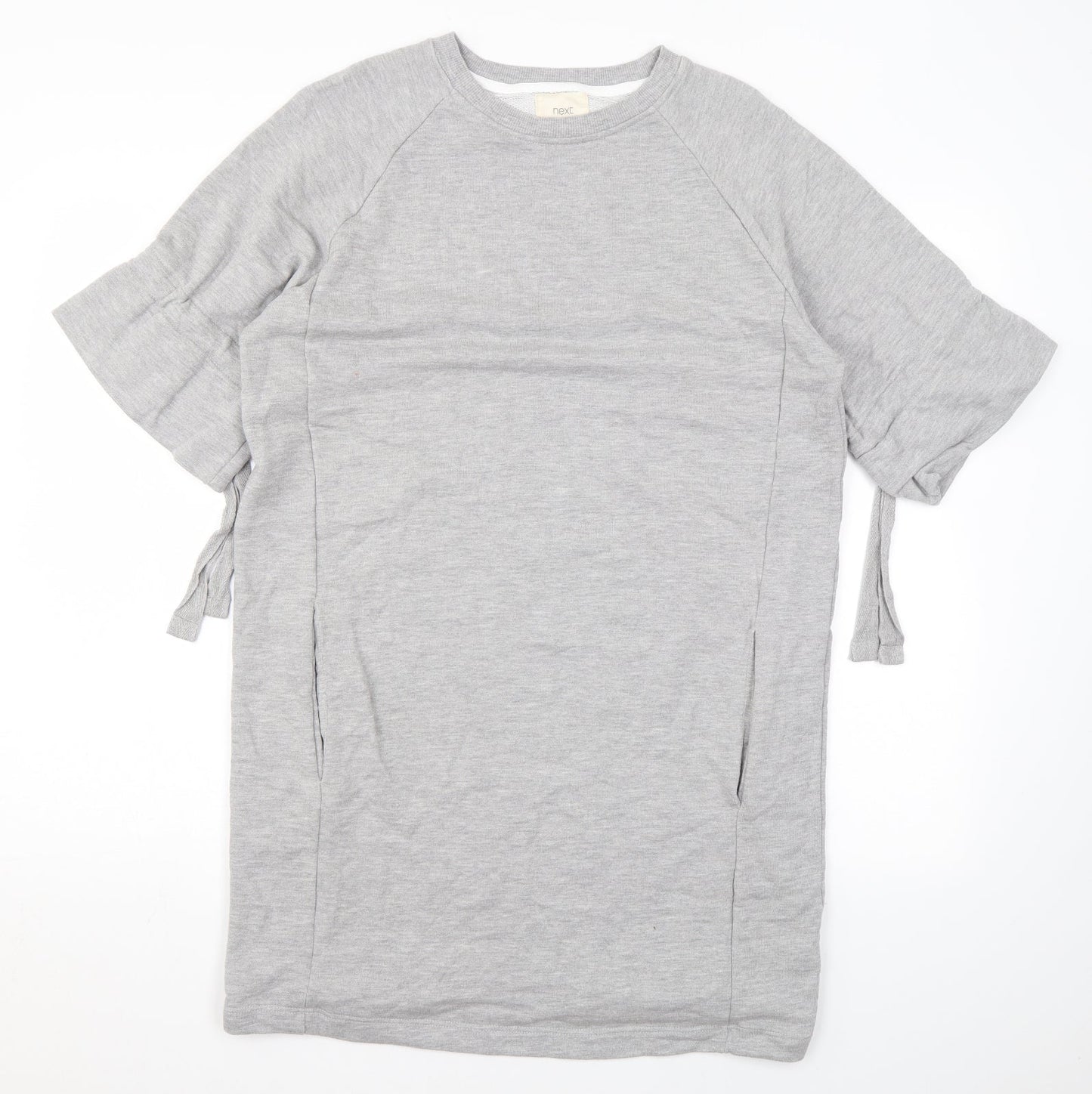 NEXT Womens Green Cotton T-Shirt Dress Size 12 Round Neck Pullover