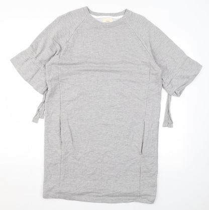 NEXT Womens Green Cotton T-Shirt Dress Size 12 Round Neck Pullover